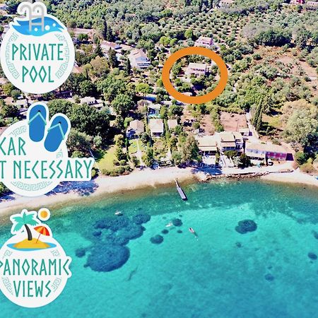 Beach Villa Petros With Private Pool Kassiopi Exterior photo